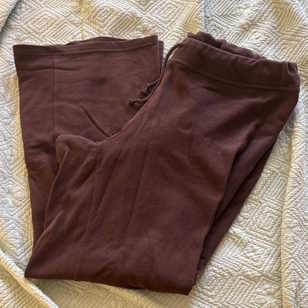 Play Boy By PacSun Brown Bell Bottoms Sweatpants Size L